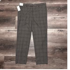 Goodfellow & Co Men's Brown Plaid Slim Fit Trouser Size 36 X 32, NWT